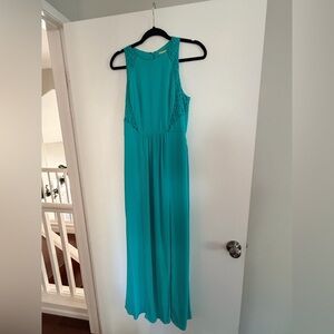 Gianni Bini Teal Lace Detail Jumpsuit